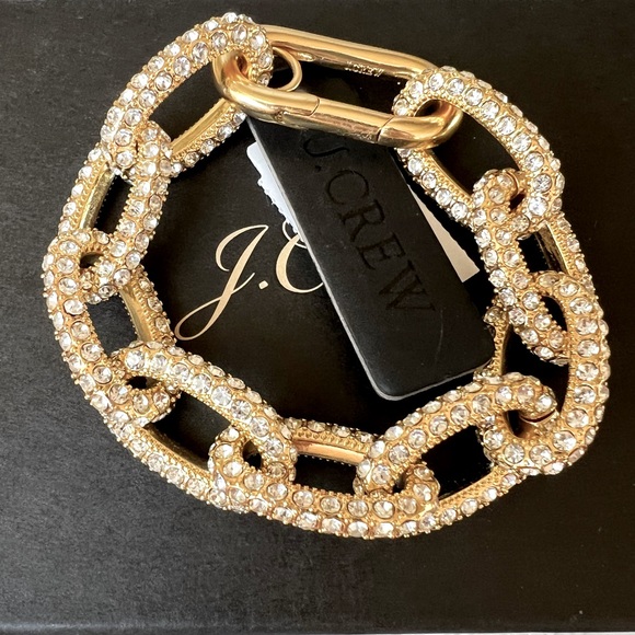 Chainlink bracelet with pavé crystals - Picture 2 of 2